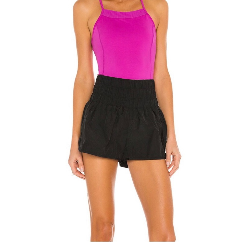 FP Movement, All The Way Home Black, High Rise Lined Shorts - Size XL